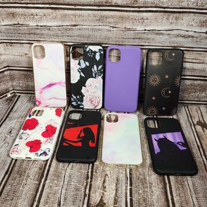 Lot of 8 iPhone 11 Cases Cell Phone Cases Devil Horns Floral Solid Sun Moon Girl
